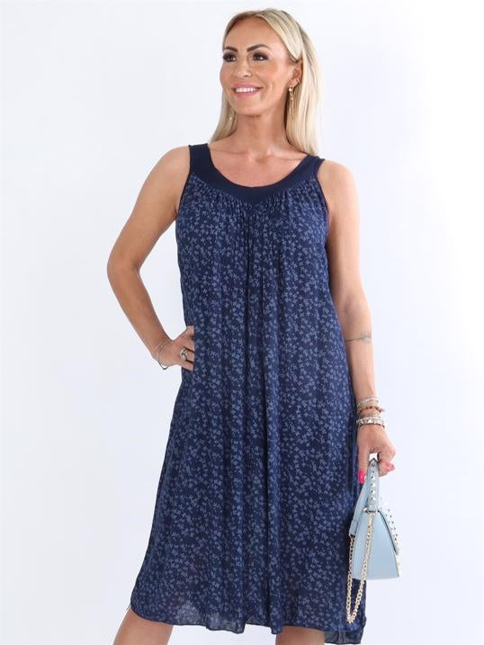 Jemina - Sommerkjole i småblomstret print